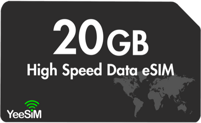 Europe(30+ areas) 20GB 30Days